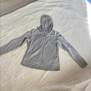 The North Face Light Gray Zip-Up Jacket